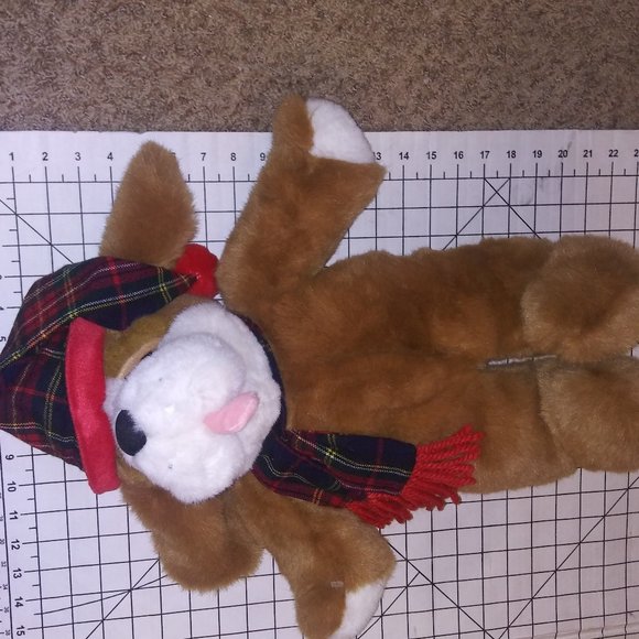 VTG Commonwealth Digby & Dexter Stuffed Dog Tongue Out Holiday Plush Toy 1995 - Picture 10 of 10